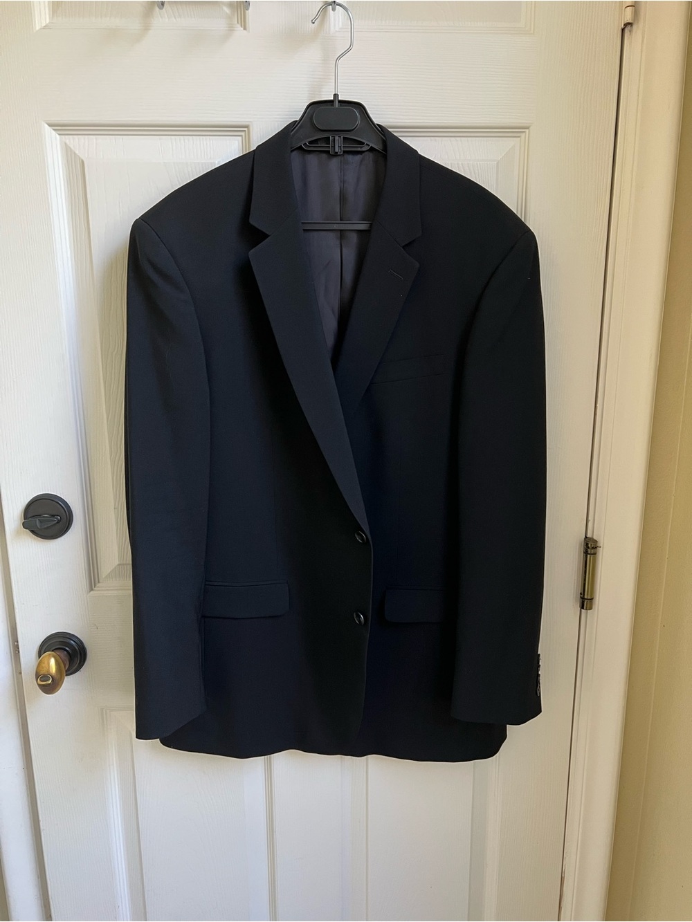 Kenneth Cole Men's Black 100% Wool Two-Button Sport Coat Blazer
